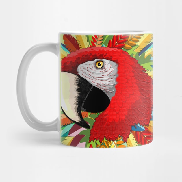 Macaw Parrot Paper Craft Digital Art by BluedarkArt